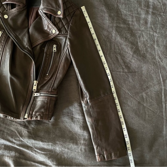 All Saints Cargo Leather Biker Jacket - Picture 9 of 9